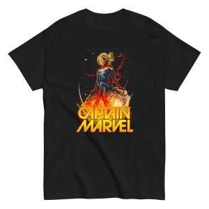 Captain Marvel Animated Mens T-Shirt Black