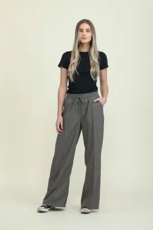 Chloe Wide Leg Pant- Flecked Tweed