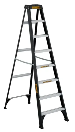 DeWALT by Louisville DXL3110-08 Step Ladder, 7-Step, 250 lb, Type I Duty Rating, 3-3/4 in D Step, Fiberglass :EA: QUANTITY: 1