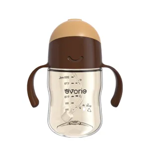 Evorie Tritan Baby 360 Straw Water Bottle Sippy Cup 200mL, Coffee (NEW)