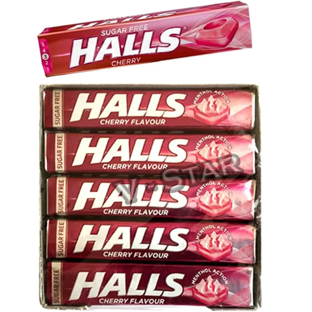 Halls Menthol Action Throat Drops - Cherry 32g (T)