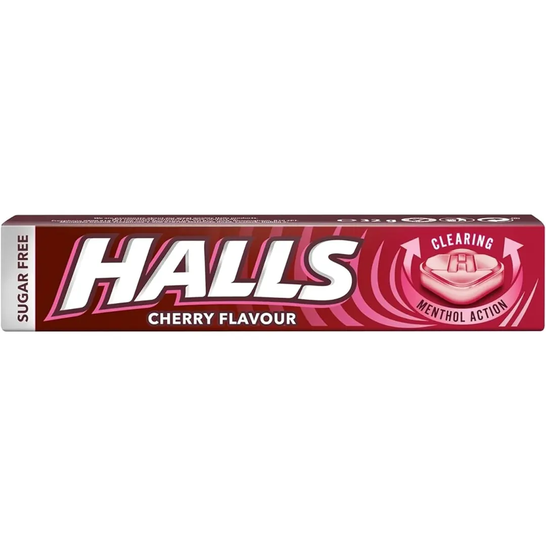 Halls Menthol Action Throat Drops - Cherry 32g (T)