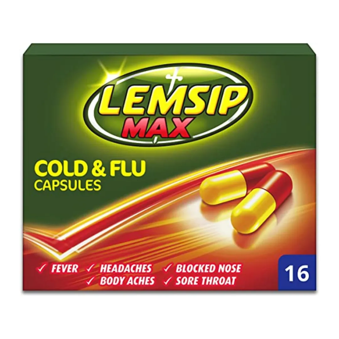 Lemsip Max Cold & Flu Capsules - 16 Capsules (A)