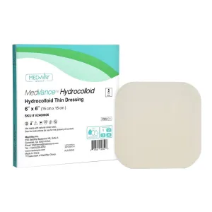 MedVance Thin Hydrocolloid Dressing, 6" x 6"