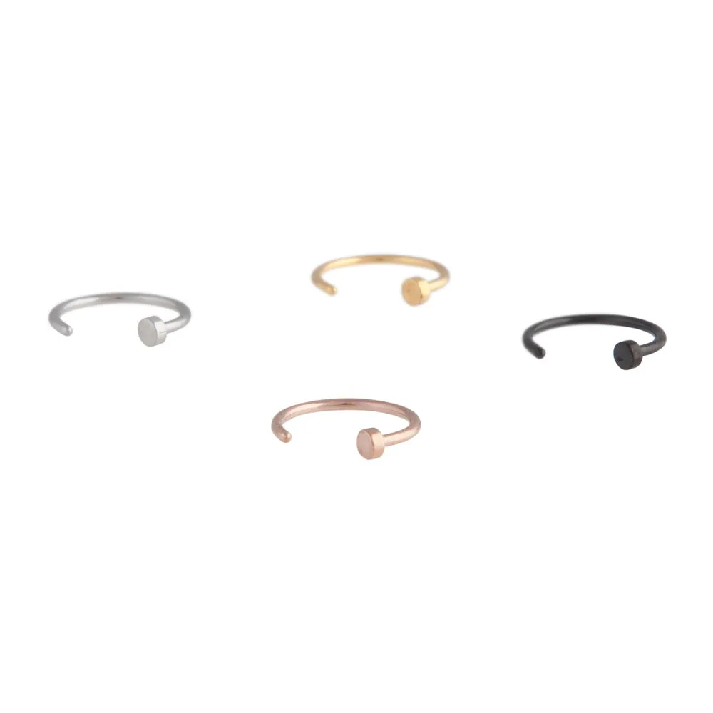 Mixed Metal Mini Nail Nose Ring 4-Pack