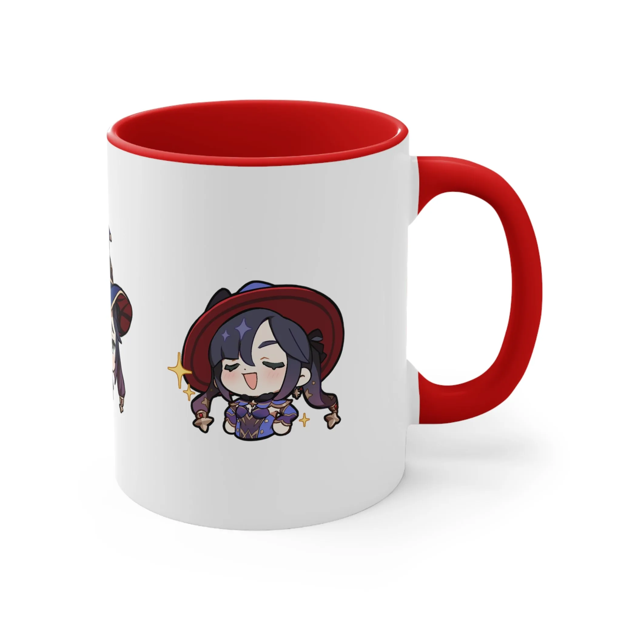 Mona Genshin Impact Accent Coffee Mug, 11oz Cups Mugs Cup Gift For Gamer Gifts Game Anime Fanart Fan Birthday Valentine's Christmas