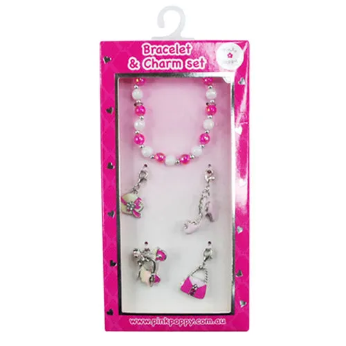 Pink Poppy Fashionista Charm Bracelet Set