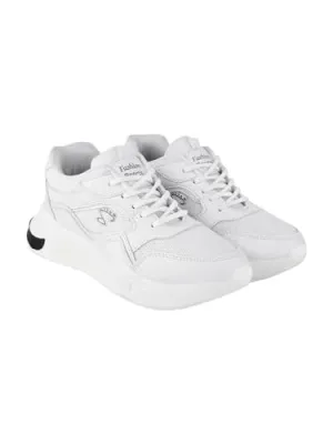 Shoetopia Lace-up Comfortable White Sports Shoes for Girls