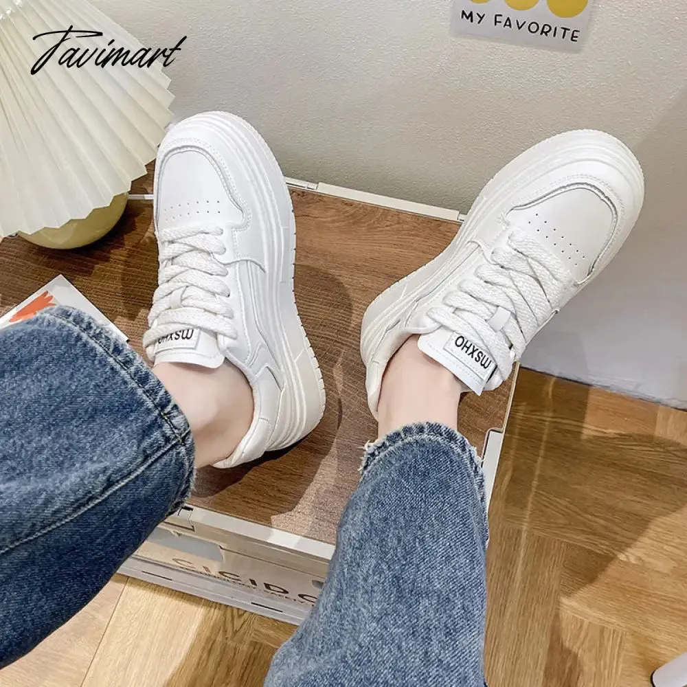 Tavimart Designer Platform Running Sneakers Women  Tennis shoes Woman Walking Chunky Sneakers white Casual Slip on Vulcanized Shoes