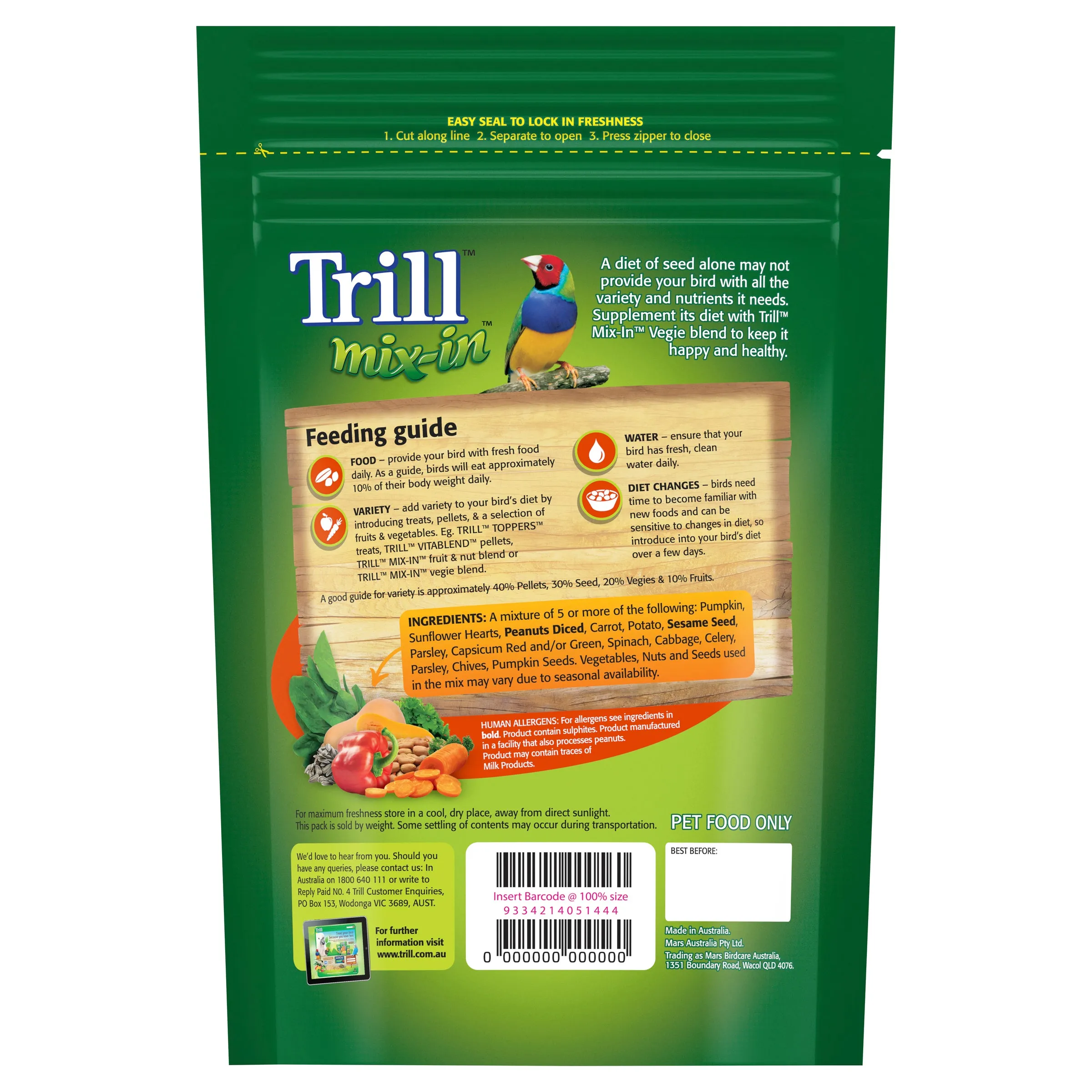 Trill Mix In Vegie Blend 300g