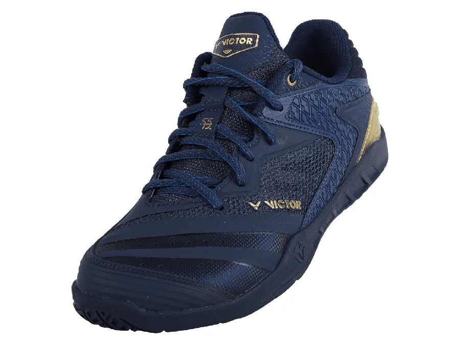 Victor P9200III-55 BX Unisex Court Shoes Medieval Blue/Gold