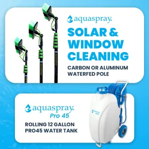 Window and Solar Panel Cleaning System: Rolling 12 Gallon Pro45 Water Tank with Water Fed Pole