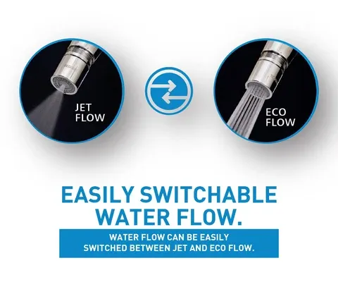 X22 Dual Flow Chrome Finish JET and ECO Flow Aerator